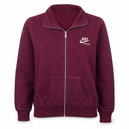 Nike Women's Purple Track Jacket L Full Zip Sportswear