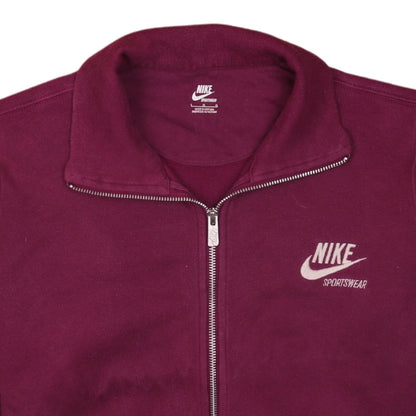 Nike Women's Purple Track Jacket L Full Zip Sportswear