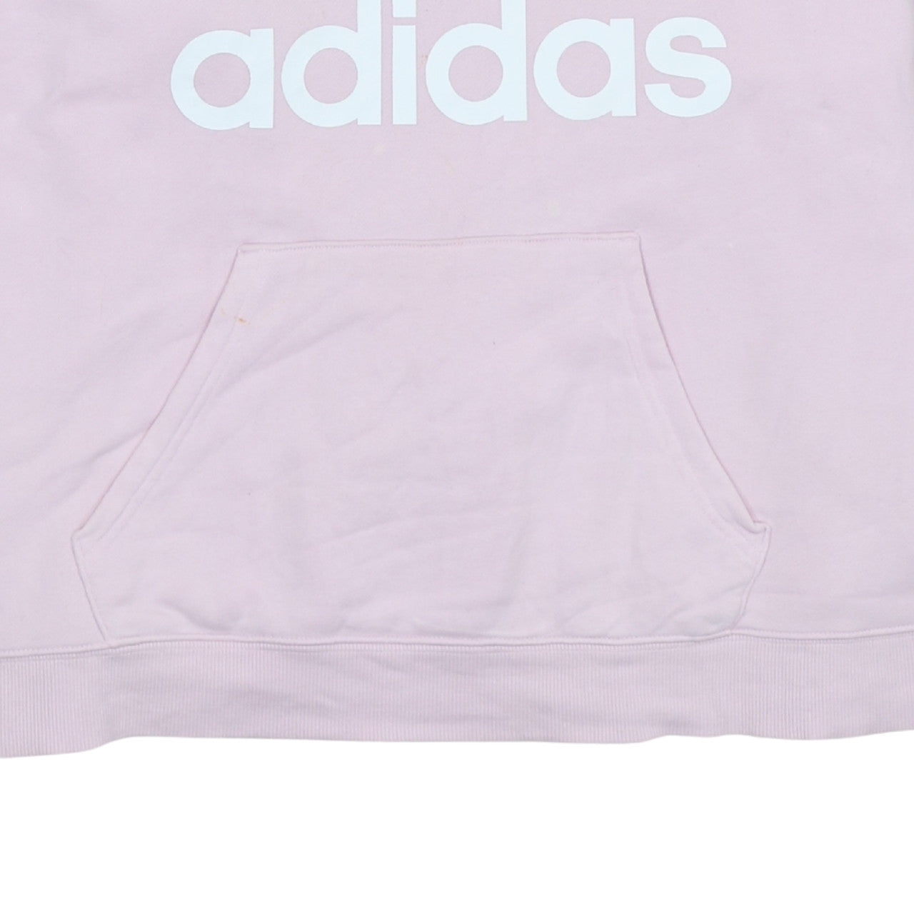 Adidas Women Pink Pullover Hoodie L 16-18 Hooded Logo Sweatshirt