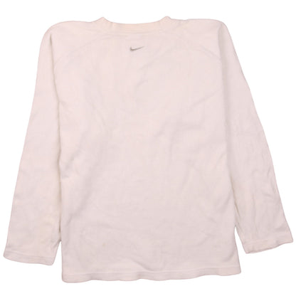 Nike Womens Beige V-Neck Pullover Sweatshirt Size L