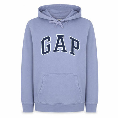 Gap Men Purple Hoodie Small Pullover Cotton Blend Logo Style