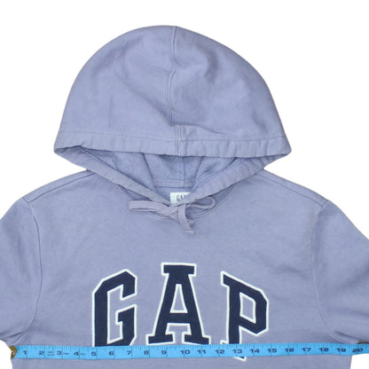 Gap Men Purple Hoodie Small Pullover Cotton Blend Logo Style