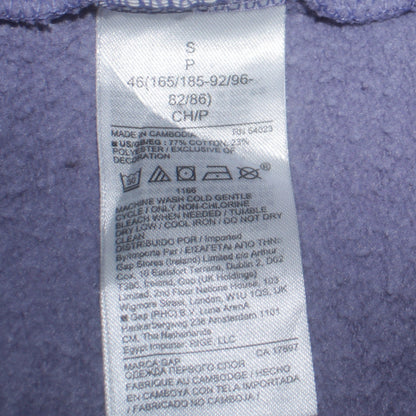 Gap Men Purple Hoodie Small Pullover Cotton Blend Logo Style