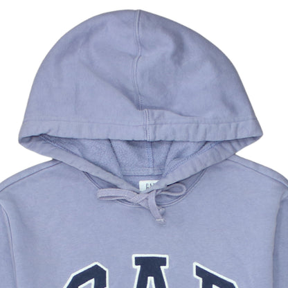 Gap Men Purple Hoodie Small Pullover Cotton Blend Logo Style
