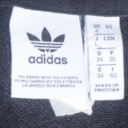 Adidas Women Black & White 1/2 Zip Hoodie Size 8 - Cotton Blend
