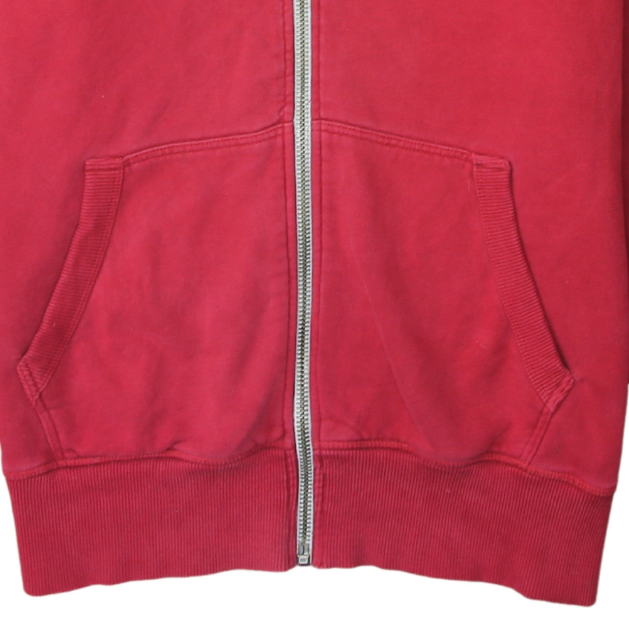 Superdry Mens Red Full Zip Hoodie XL Cotton Blend Casual