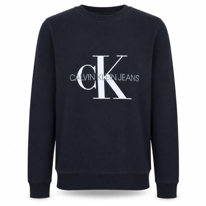 Calvin Klein Jeans Men's Black Logo Crew Neck Sweatshirt M