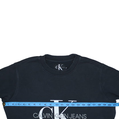 Calvin Klein Jeans Men's Black Logo Crew Neck Sweatshirt M