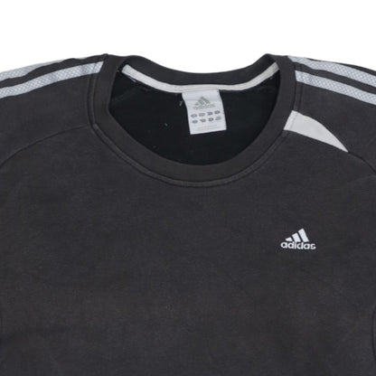 Adidas Mens Black Crew Neck Pullover Sweatshirt Size L