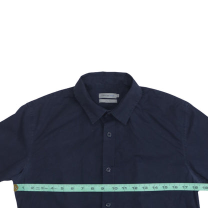 Calvin Klein Jeans Men's Blue Slim Fit Long Sleeve Cotton Shirt S
