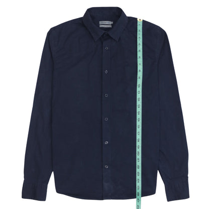 Calvin Klein Jeans Men's Blue Slim Fit Long Sleeve Cotton Shirt S