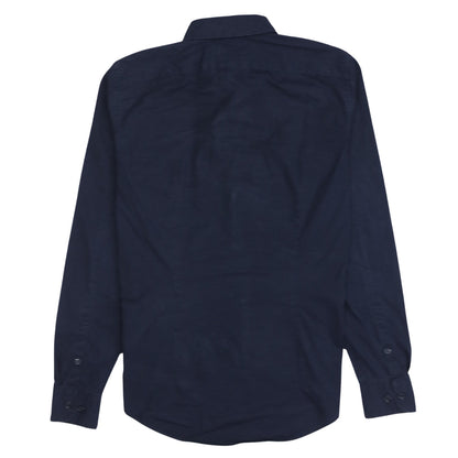 Calvin Klein Jeans Men's Blue Slim Fit Long Sleeve Cotton Shirt S