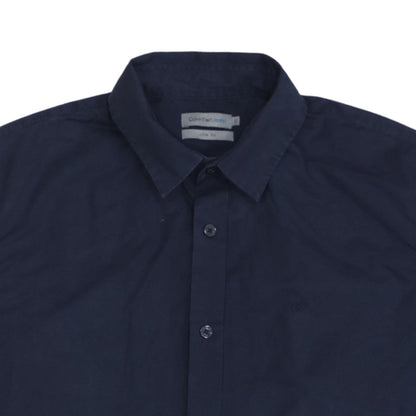 Calvin Klein Jeans Men's Blue Slim Fit Long Sleeve Cotton Shirt S