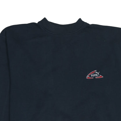 Puma Men’s Blue XL Pullover Sweatshirt Vintage Logo Fleece