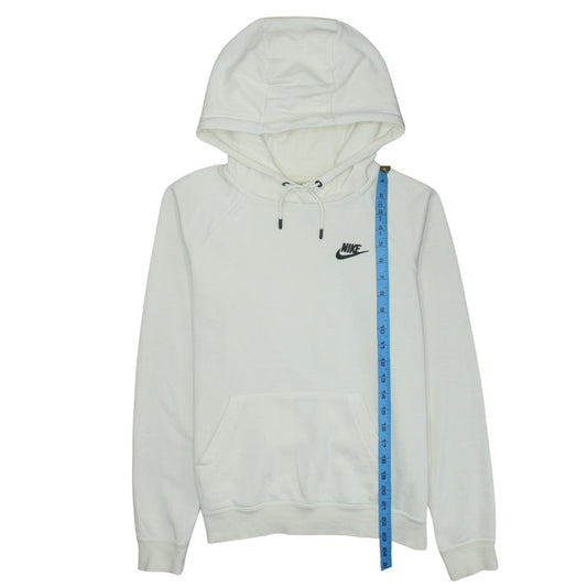 Nike Womens White XS Pullover Hoodie Lightweight Cotton Blend
