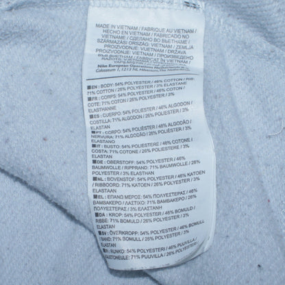 Nike Womens Grey Small Cropped Pullover Sweatshirt Dri-FIT Logo