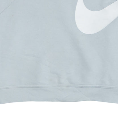 Nike Womens Grey Small Cropped Pullover Sweatshirt Dri-FIT Logo