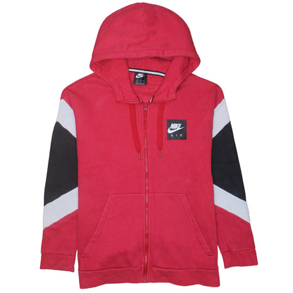 Nike Air Men's Red Full Zip Hoodie Size L Sports Fleece Sweatshirt