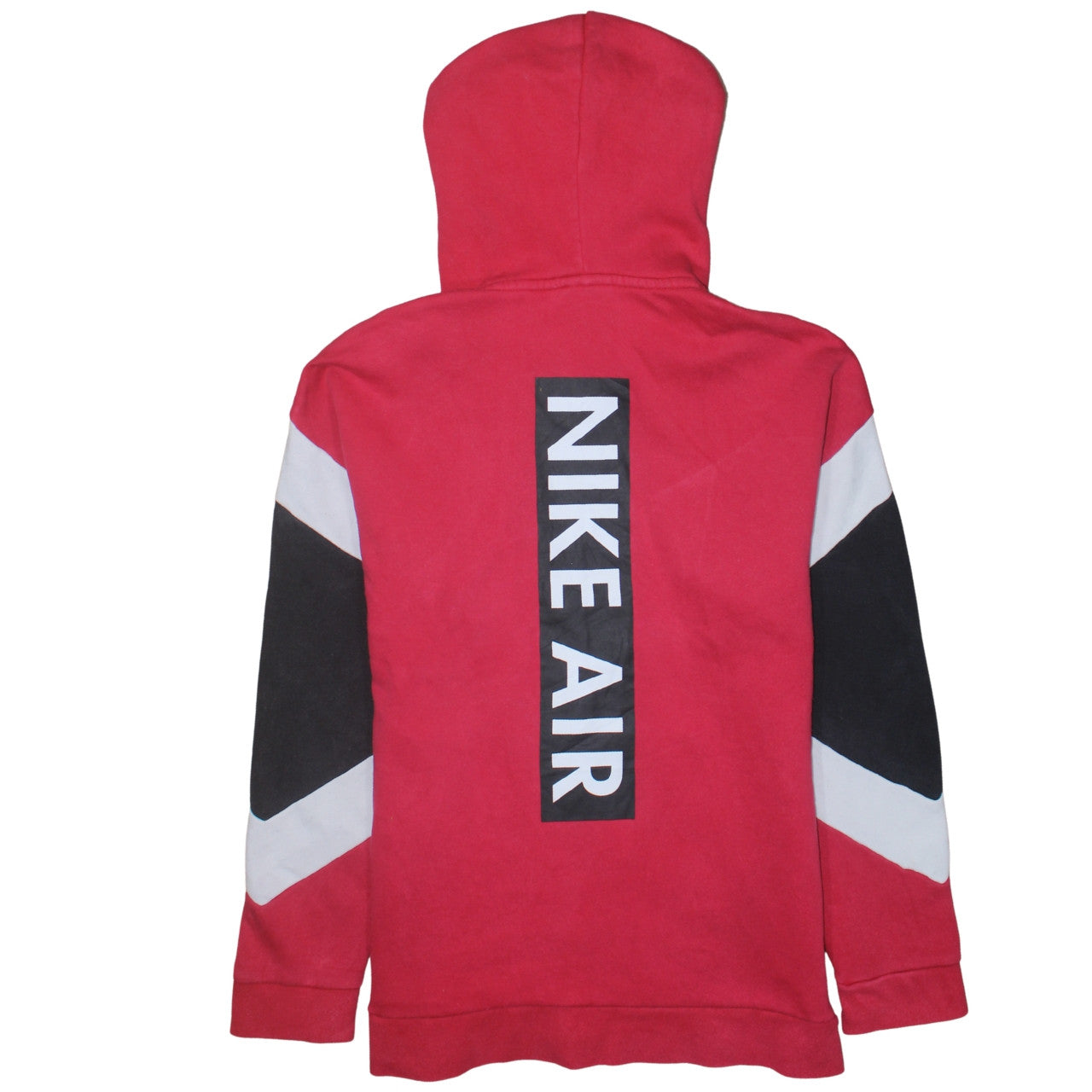 Nike Air Men's Red Full Zip Hoodie Size L Sports Fleece Sweatshirt