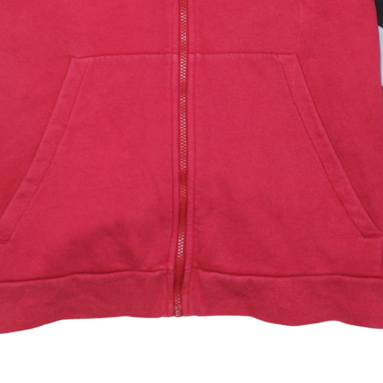 Nike Air Men's Red Full Zip Hoodie Size L Sports Fleece Sweatshirt