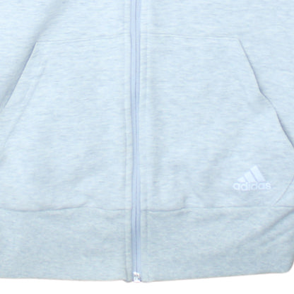 Adidas Women’s Grey Full Zip Hoodie Small Sportswear