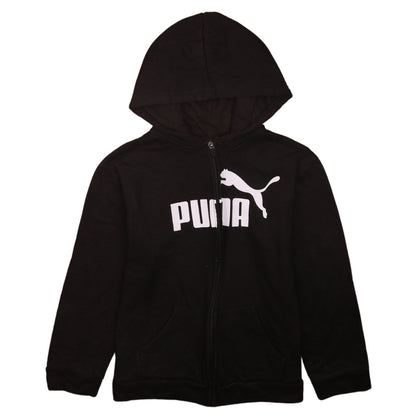 Puma Boys Black Full Zip Hoodie Size 16 Years Fleece Sweatshirt