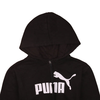 Puma Boys Black Full Zip Hoodie Size 16 Years Fleece Sweatshirt