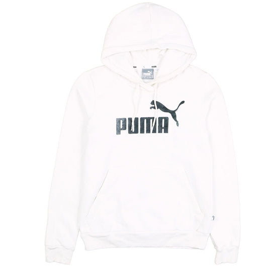 Puma Womens White Hoodie Size 10 Pullover Logo Design
