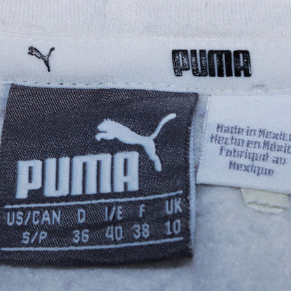 Puma Womens White Hoodie Size 10 Pullover Logo Design