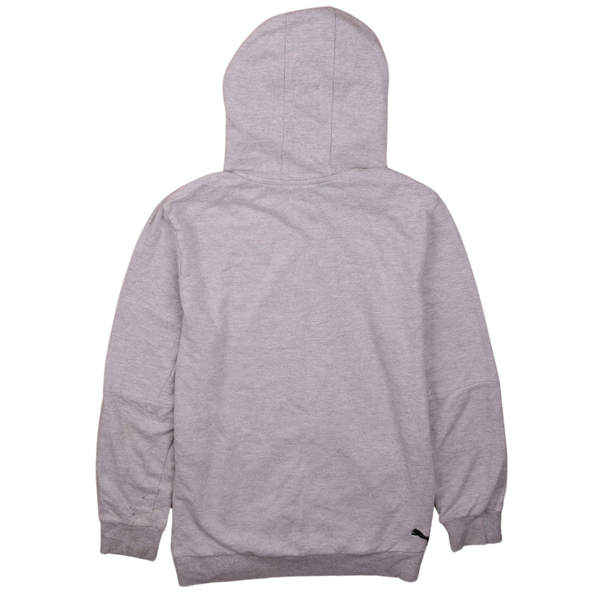 Puma Teens Grey Pullover Hoodie L Graphic Logo Cotton Blend