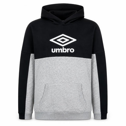 Umbro Men's Black Grey XL Pullover Hoodie with Logo