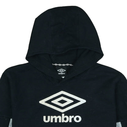 Umbro Men's Black Grey XL Pullover Hoodie with Logo