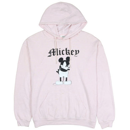 Disney Women Pink Mickey Pullover Hoodie Size S