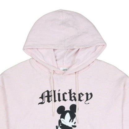 Disney Women Pink Mickey Pullover Hoodie Size S