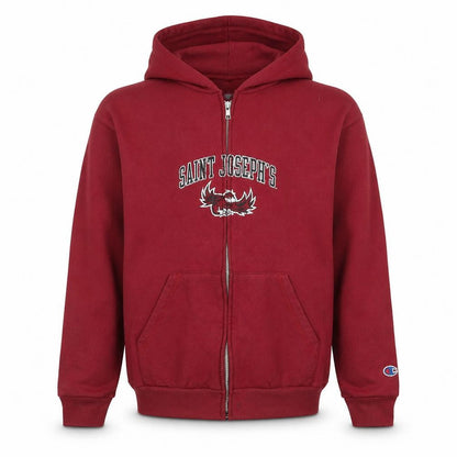 Champion Men's Red Full Zip Hoodie XL Saint Joseph's Graphic Sweatshirt