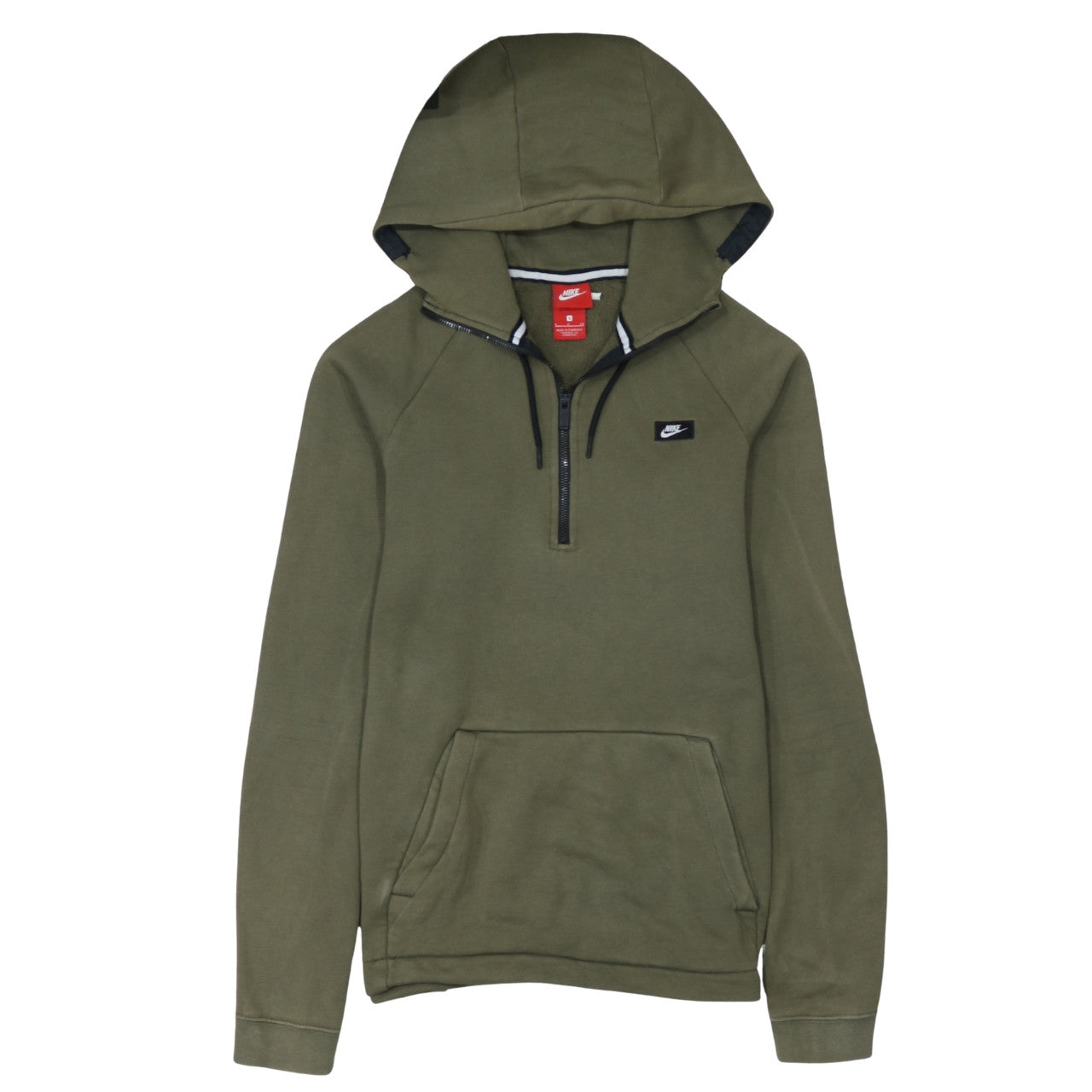 Nike Men's Green 1/2 Zip Hoodie Size S Regular Fit Fleece