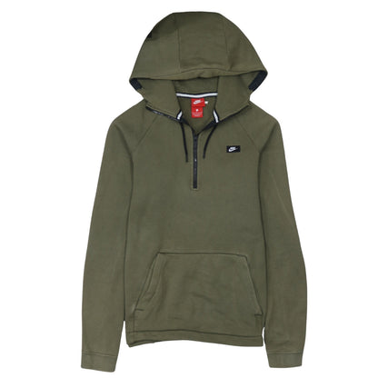 Nike Men's Green 1/2 Zip Hoodie Size S Regular Fit Fleece