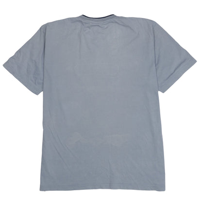 Fila Men's Blue XL V-Neck Logo Cotton Short Sleeve T-Shirt