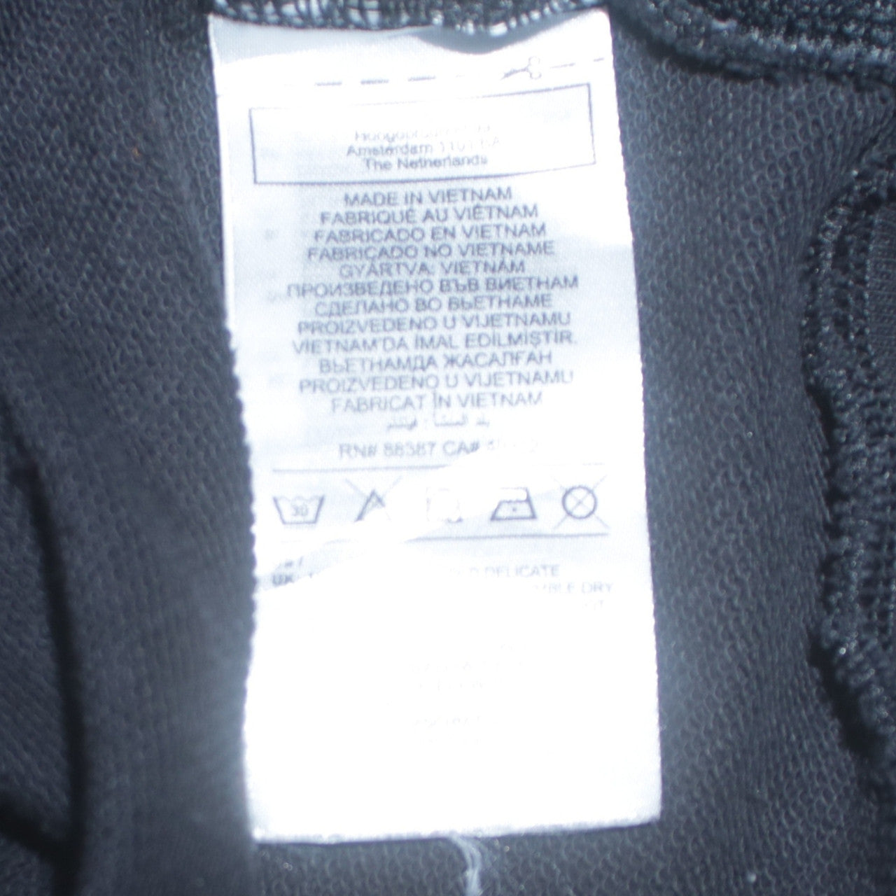 Adidas Boys Black Full Zip Hoodie 15-16 Years Regular Fit Sportswear