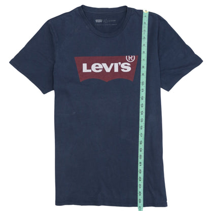 Levi's Men's Blue Graphic Logo Regular Fit Cotton T-Shirt Size S