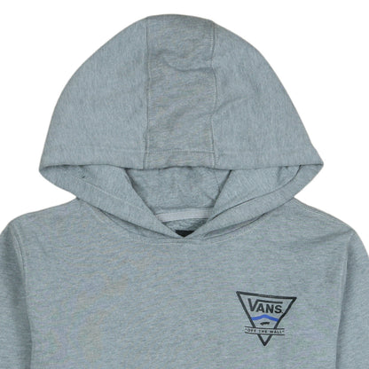 Vans Women’s Grey Pullover Hoodie Large Logo Design Casual