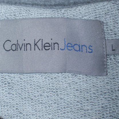 Calvin Klein Jeans Men's Grey Logo Crew Neck Sweatshirt Size L