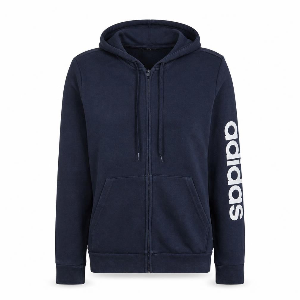 Adidas Womens Navy Blue Full Zip Hoodie Size M 12-14