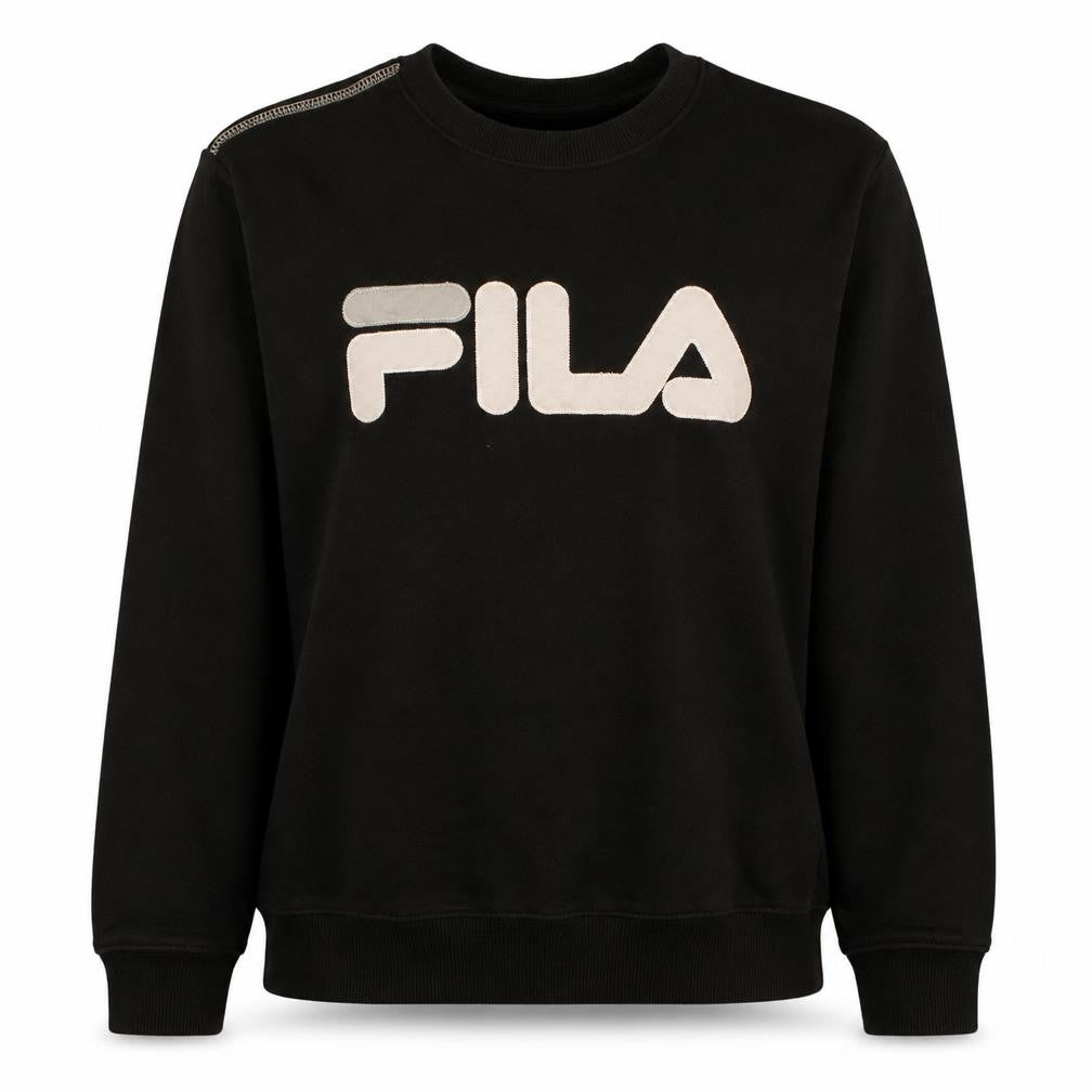 Fila Womens Black Small Crew Neck Pullover Sweatshirt