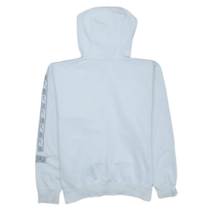 Nike Men's White Pullover Hoodie M Classic Fit Logo Fleece