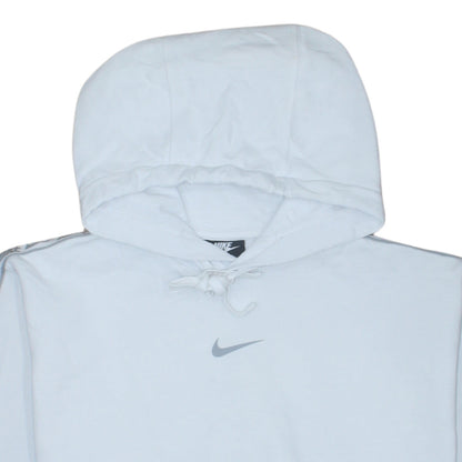 Nike Men's White Pullover Hoodie M Classic Fit Logo Fleece