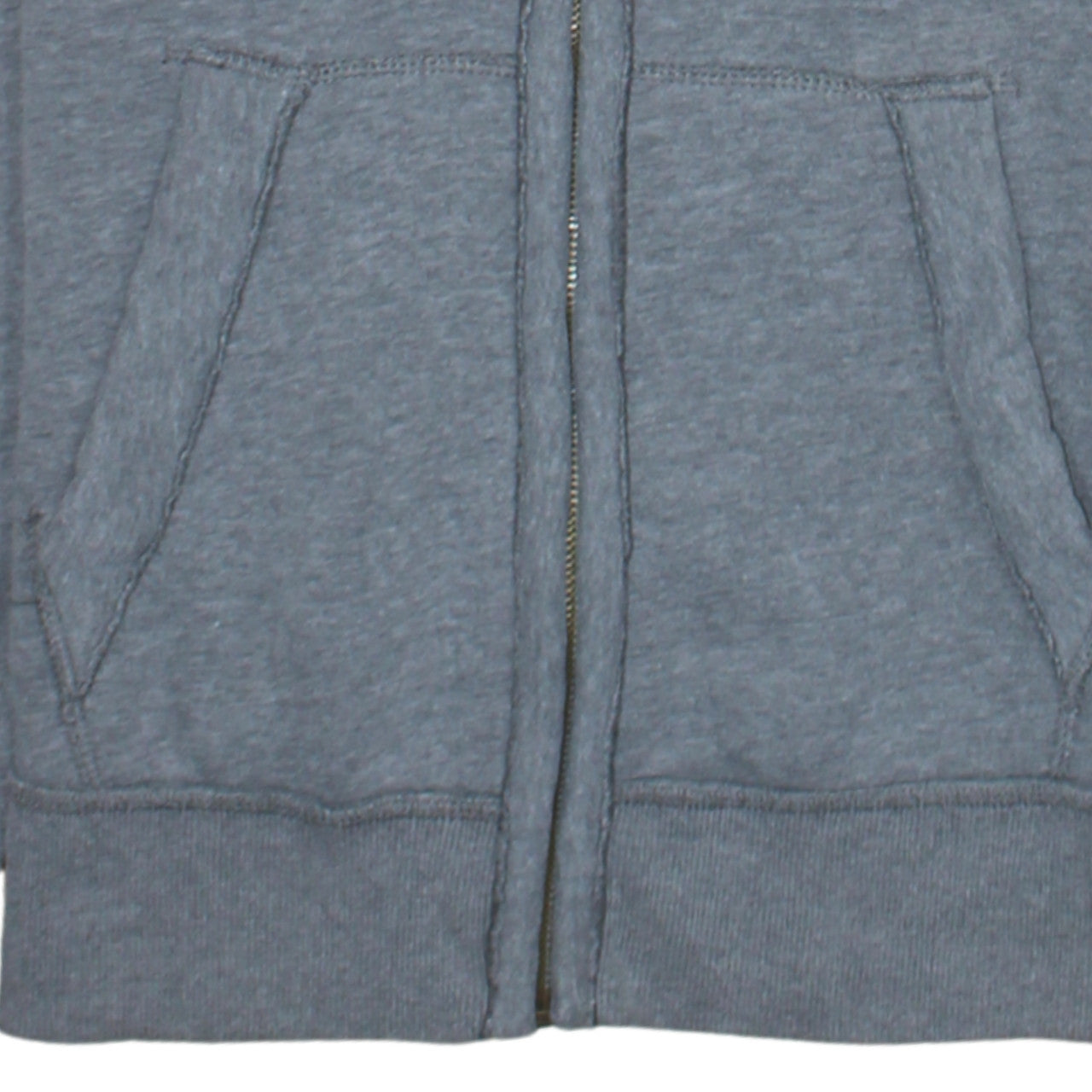 Hollister Men’s Grey Full Zip Hoodie M Red Logo Fleece Lined