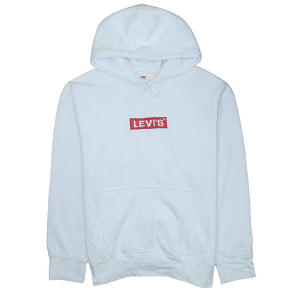 Levi’s Men’s White Pullover Relaxed Hoodie XL Fleece Logo Casual