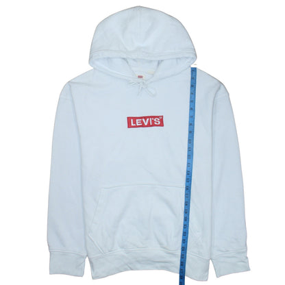 Levi’s Men’s White Pullover Relaxed Hoodie XL Fleece Logo Casual