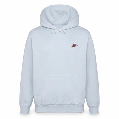 Nike Men White Pullover Hoodie M Fleece Regular Fit Logo Sportswear